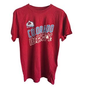 Colorado Hockey NHL T-Shirt Mens‎ Medium Avs Maroon Short Sleeve